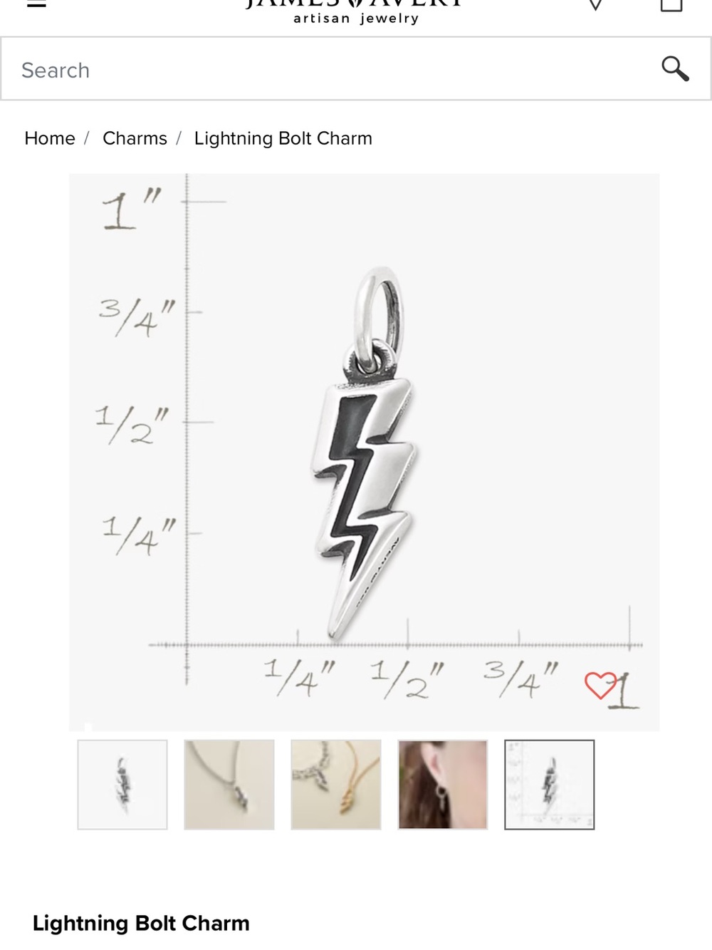 Lightning Bolt Charm